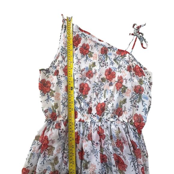 Vintage Abercrombie & Fitch One Shoulder Hi-Low Dress SZ XL Floral Cottagecore - Picture 10 of 16